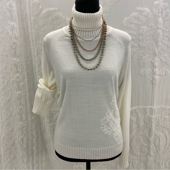 VTG NORTON MCNAUGHTON Womens Sweater SzM Wht Capsule Wardrobe Minimalist Neutral - Picture 1 of 9